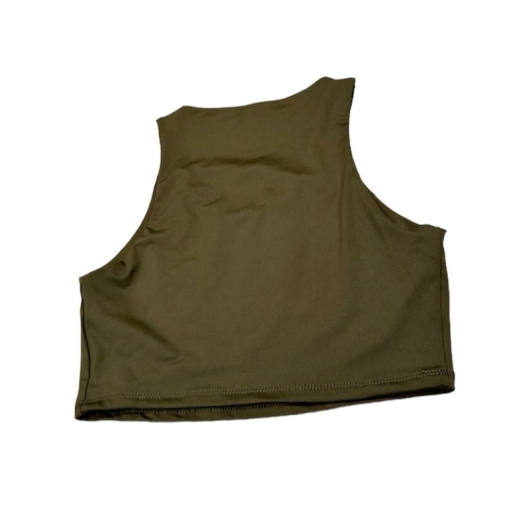 EFAN Womens Sexy Sleeveless Scoop Neck Racerback Cropped Tank Top - Picture 3 of 5